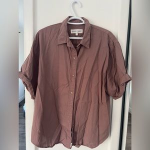 EUC denim forum button down